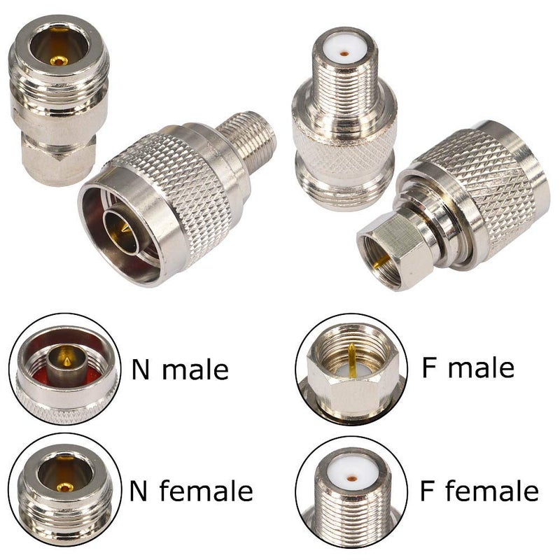 onelinkmore 4-Type N to F Adapter Kit, N Male/Female to F Male/Female RF Coax Connector Set,Compatible with WeBoost Wilson SureCall SDR Scanner Home RG6 Cable - Image 3